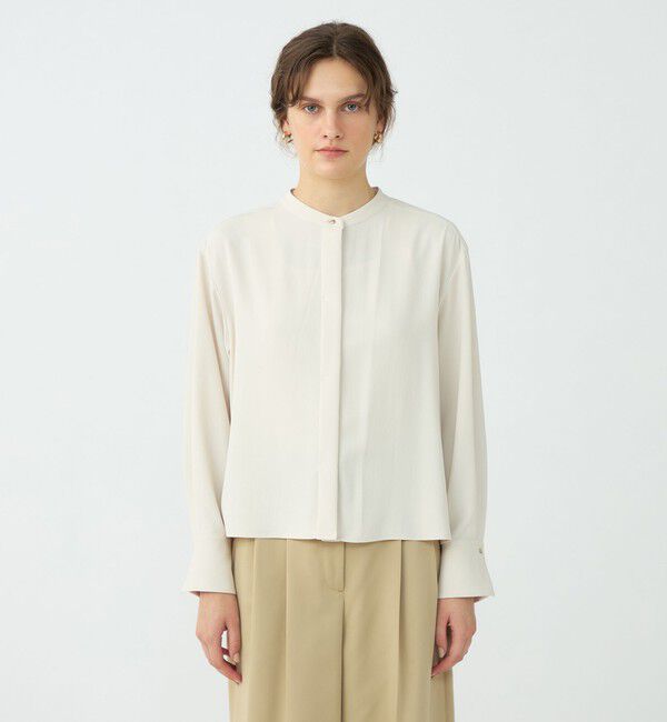 Ballsey「【WEB先行予約】サンディジョーゼット ボックスシルエットブラウス」|シャツ・ブラウス|