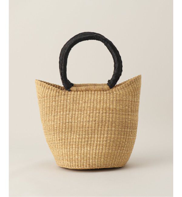 IENA「アフリカンスクエアー カゴバッグ  マルゾコ M」|かごバッグ|