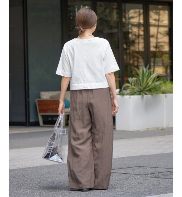 IENA「《WEB限定/追加》クロップドTシャツ」|Tシャツ・カットソー|