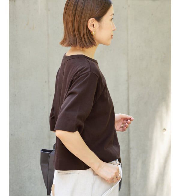 IENA「《WEB限定/追加》クロップドTシャツ」|Tシャツ・カットソー|