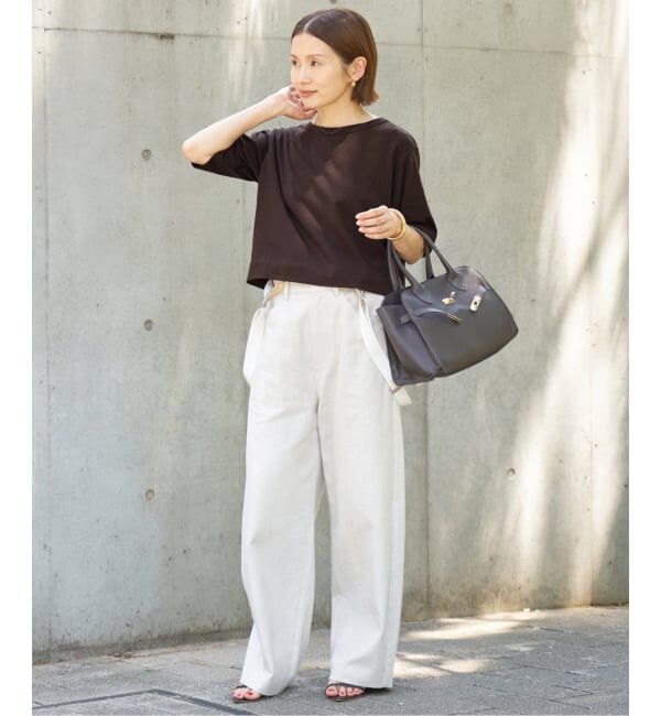 IENA「《WEB限定/追加》クロップドTシャツ」|Tシャツ・カットソー|