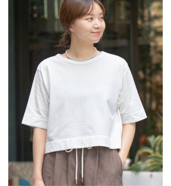 IENA「《WEB限定/追加》クロップドTシャツ」|Tシャツ・カットソー|