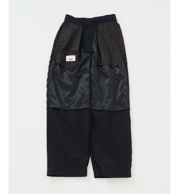 IENA「BLACK シアサッカーパンツ」|スラックス|