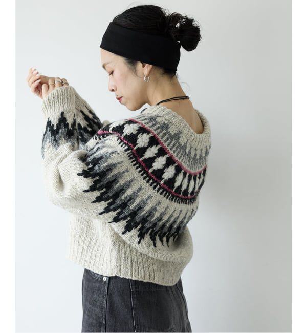 IENA LA BOUCLE「IENA LA BOUCLE ノルディックハンドニットカーディガン」|カーディガン|