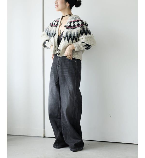 IENA LA BOUCLE「IENA LA BOUCLE ノルディックハンドニットカーディガン」|カーディガン|