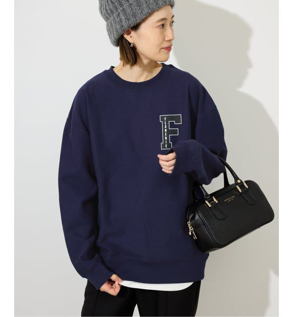 SLOBE IENA「アソートロゴ裏毛BIG プルオーバー」|スウェット・ジャージ|ネイビー