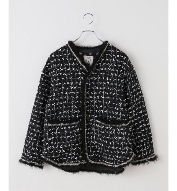 IENA「leur logette/ルールロジェット tweed jacket ジャケット 2382」|その他|ブラック