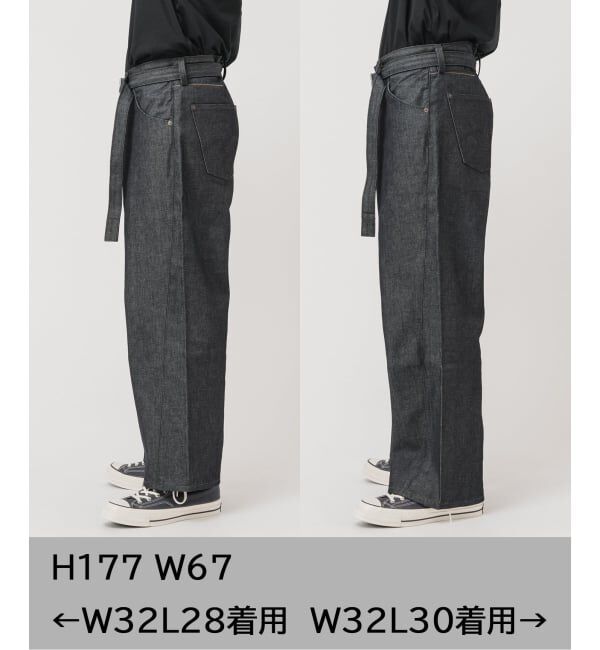 EDIFICE「《予約》LEVI&rsquo;S(R)/リーバイス(R) 別注 TWISTED BELTED デニムパンツ (L28)」|デニム|