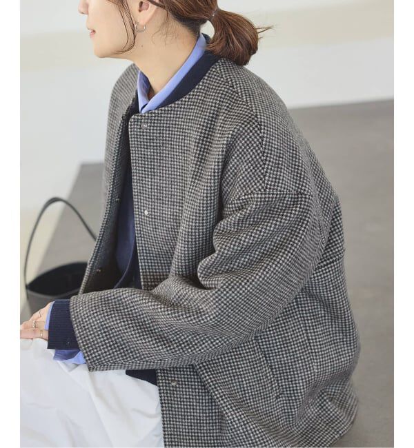 【未使用級】スーパー140 ビーバー　ノーカラー　ショートコート スーパー140ビーバーノーカラーショートコート | ジャーナル