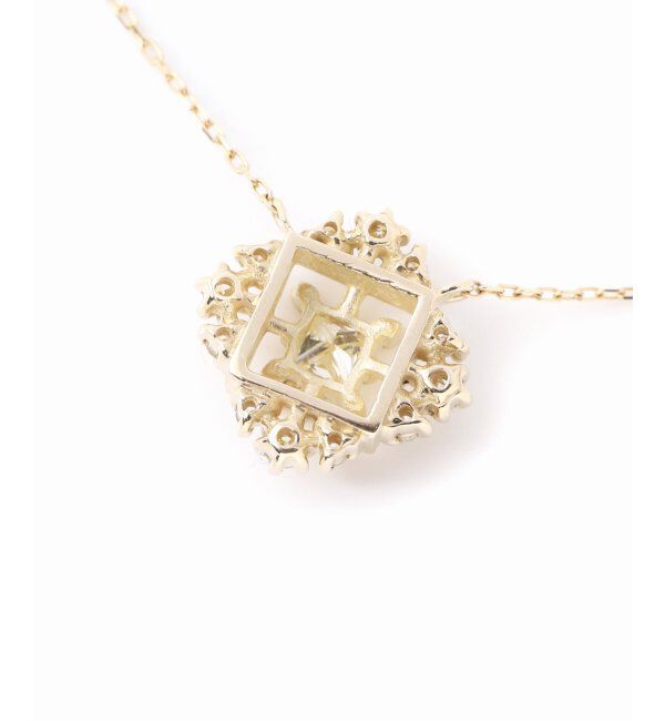 Lilas by Spick&Span「プリンセスカットダイヤネックレス K10」|ネックレス|