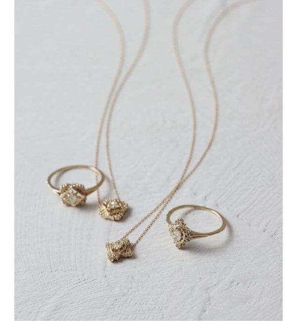 Lilas by Spick&Span「プリンセスカットダイヤネックレス K10」|ネックレス|