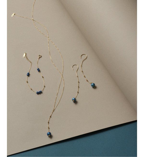 Lilas by Spick&Span「インディゴパールソロバンミラーピアス K10（両耳）」|ピアス|