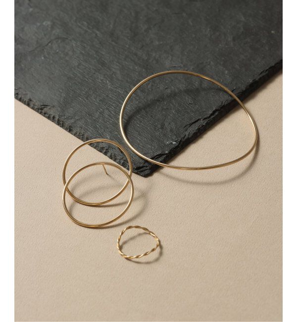 Lilas by Spick&Span「1.5パイプ3.4cmサークルピアス K10」|ピアス|