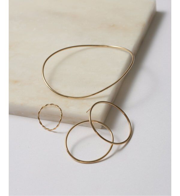 Lilas by Spick&Span「1.5パイプ3.4cmサークルピアス K10」|ピアス|