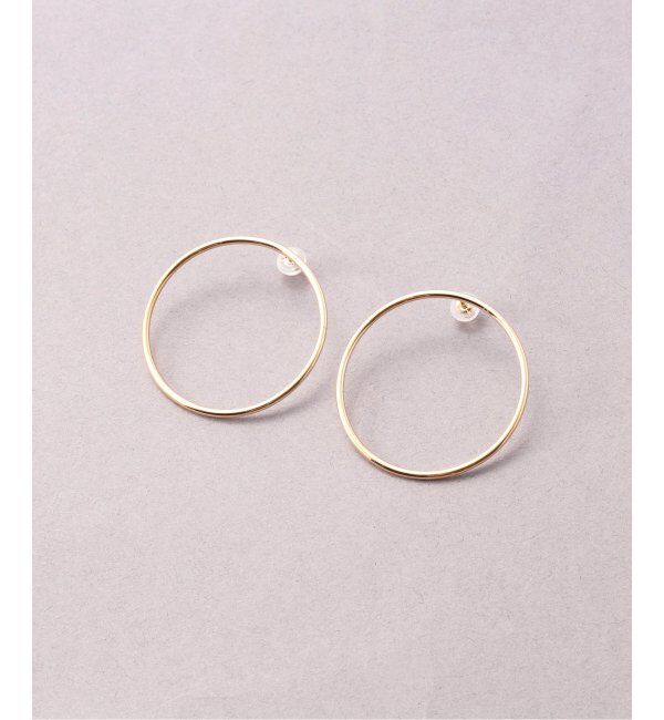 Lilas by Spick&Span「1.5パイプ3.4cmサークルピアス K10」|ピアス|