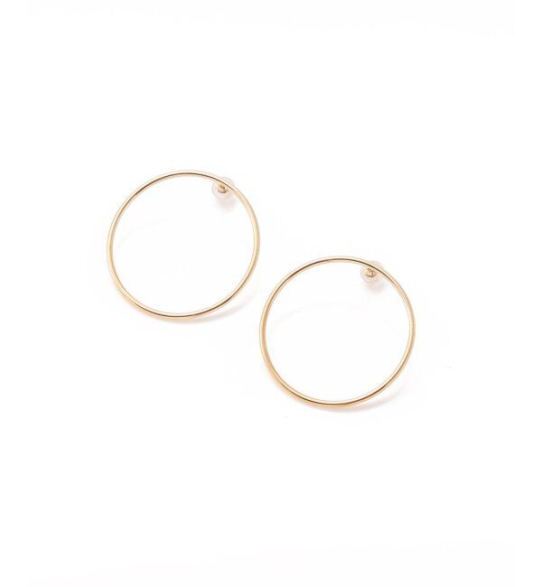 Lilas by Spick&Span「1.5パイプ3.4cmサークルピアス K10」|ピアス|