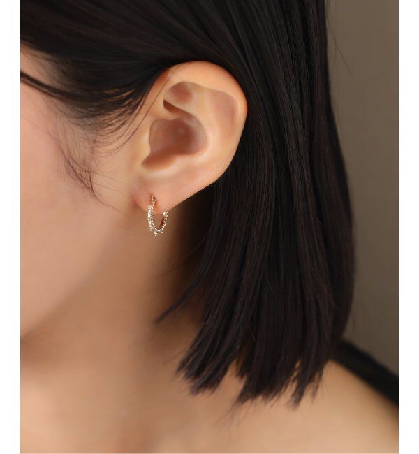 Lilas by Spick&Span「クラシックミル打ちピアス K10（両耳）」|ピアス|