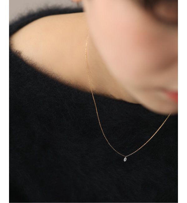 Lilas by Spick&Span「マーキスホールダイヤネックレス0.09ct K18」|ネックレス|