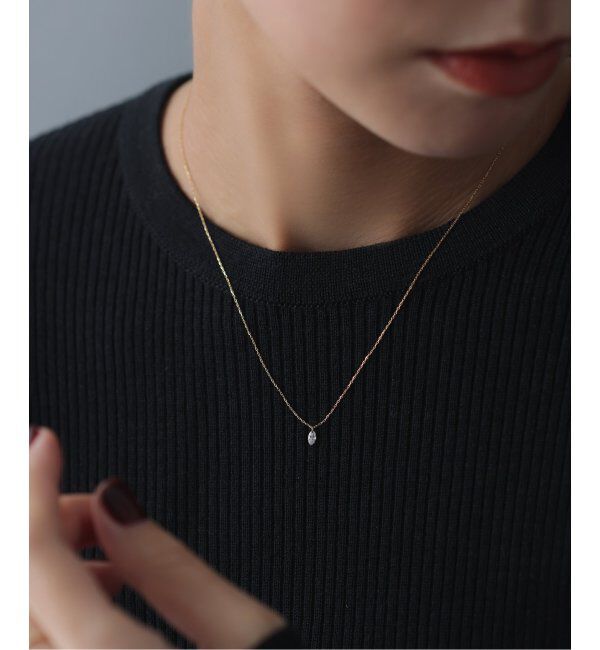 Lilas by Spick&Span「マーキスホールダイヤネックレス0.09ct K18」|ネックレス|