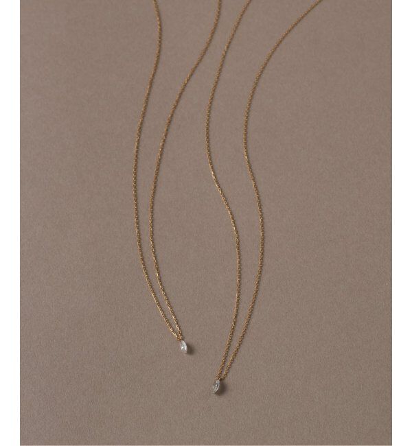 Lilas by Spick&Span「マーキスホールダイヤネックレス0.09ct K18」|ネックレス|