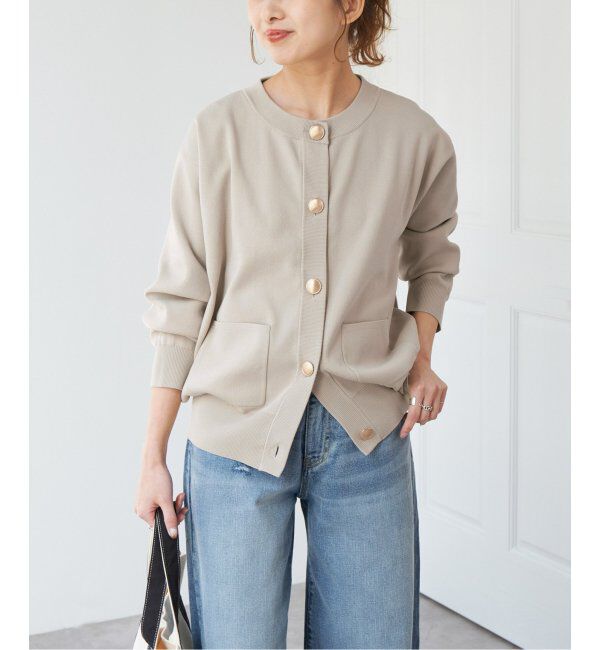 Spick and Span「《WEB限定 / 追加4》ウォッシャブクルーネックカーディガン」|カーディガン|
