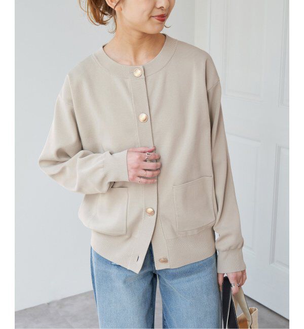 Spick and Span「《WEB限定 / 追加4》ウォッシャブクルーネックカーディガン」|カーディガン|