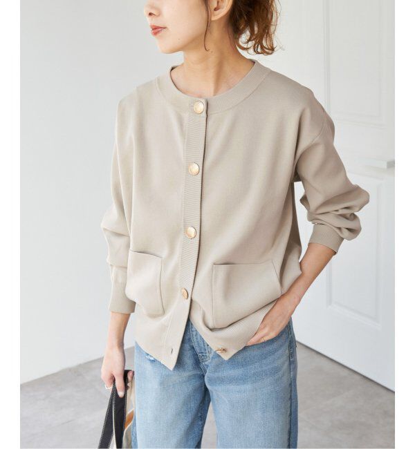 Spick and Span「《WEB限定 / 追加4》ウォッシャブクルーネックカーディガン」|カーディガン|