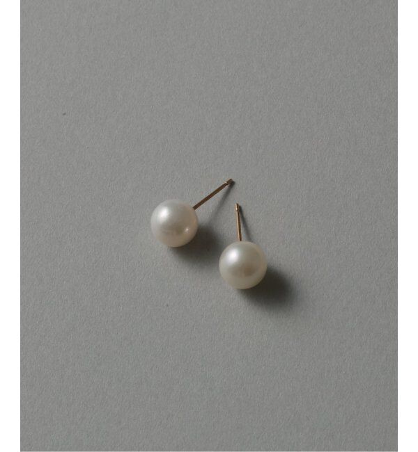 Lilas by Spick&Span「アコヤパール7mmピアス K10（両耳）」|ピアス|ホワイト