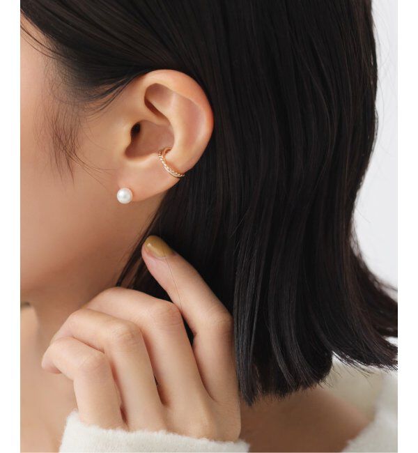 Lilas by Spick&Span「アコヤパール7mmピアス K10（両耳）」|ピアス|