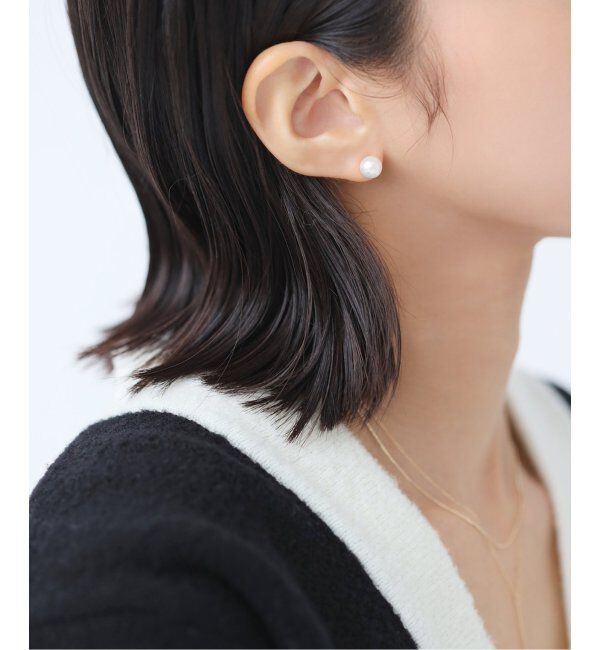 Lilas by Spick&Span「アコヤパール7mmピアス K10（両耳）」|ピアス|