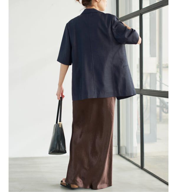 Spick and Span「《一部店舗+WEB限定 / 追加2》ドライクロスハーフスリーブジャケット」|テーラードジャケット|