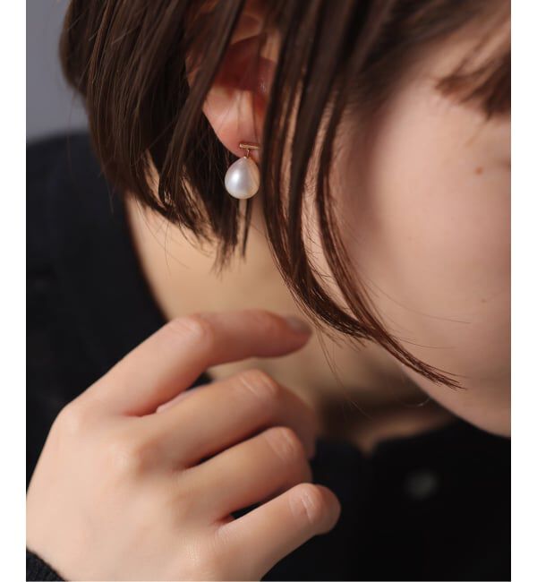 Lilas by Spick&Span「バロックパールバーピアス K10（両耳）」|ピアス|