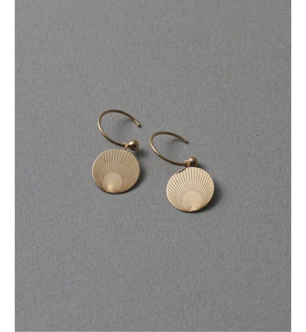 Lilas by Spick&Span「サンライズプレートピアス K10（両耳）」|ピアス|ゴールド