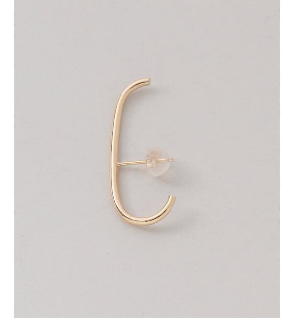 Lilas by Spick&Span「J型パイプピアスL K10（両耳）」|ピアス|