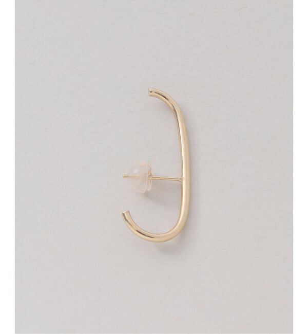 Lilas by Spick&Span「J型パイプピアスL K10（両耳）」|ピアス|