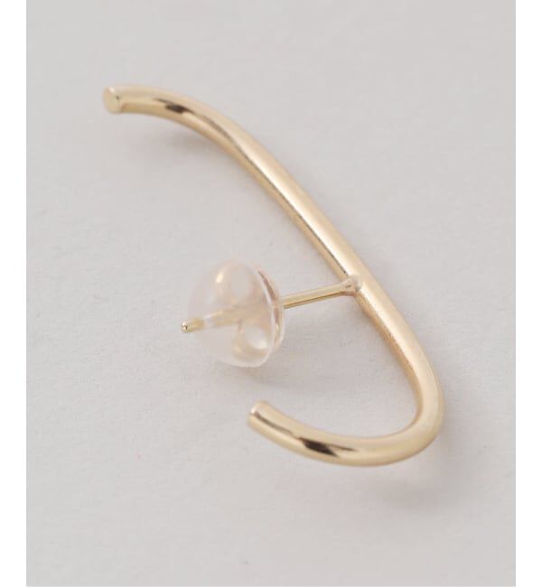 Lilas by Spick&Span「J型パイプピアスL K10（両耳）」|ピアス|