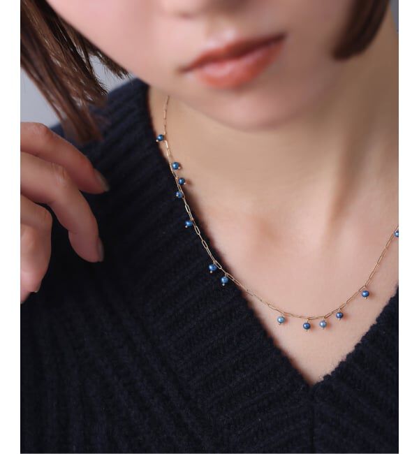 Lilas by Spick&Span「インディゴパールステーションネックレス K10」|ネックレス|