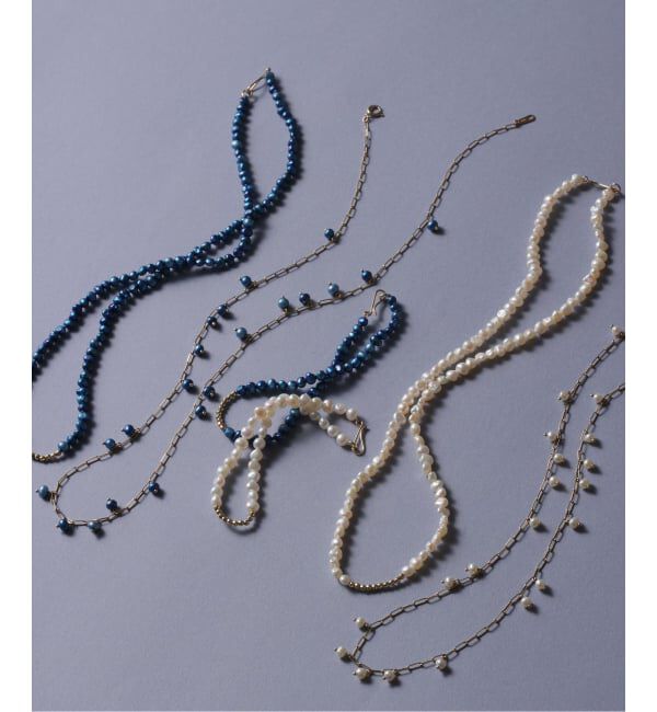 Lilas by Spick&Span「インディゴパールステーションネックレス K10」|ネックレス|