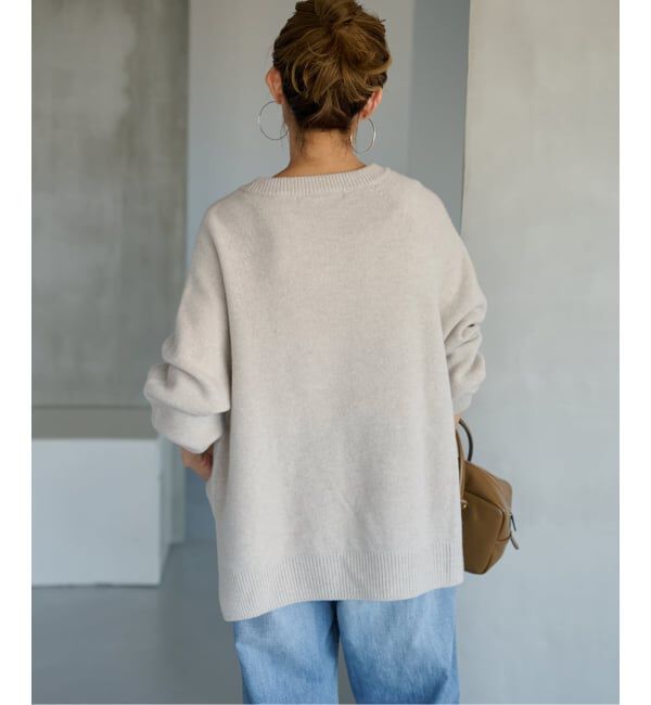 にこ様FRAMe WORK ラグランスリーブワイドプルオーバー ベージュ FRAMeWORK（フレームワーク）の「ラグランスリーブワイドプルオーバー