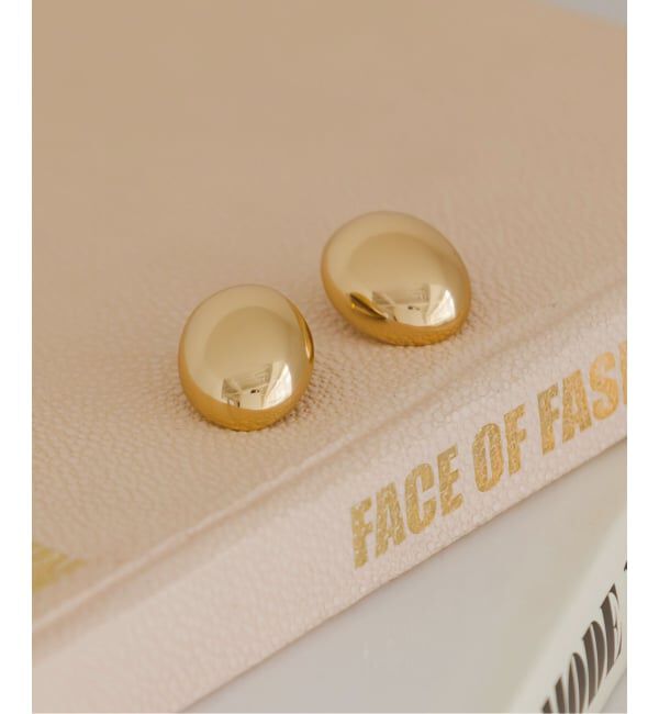 NOBLE「PETIT MOMENTS/プティモーメント Oval Stud Earrings」|ピアス|ゴールド