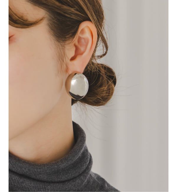 NOBLE「PETIT MOMENTS/プティモーメント Oval Stud Earrings」|ピアス|シルバー