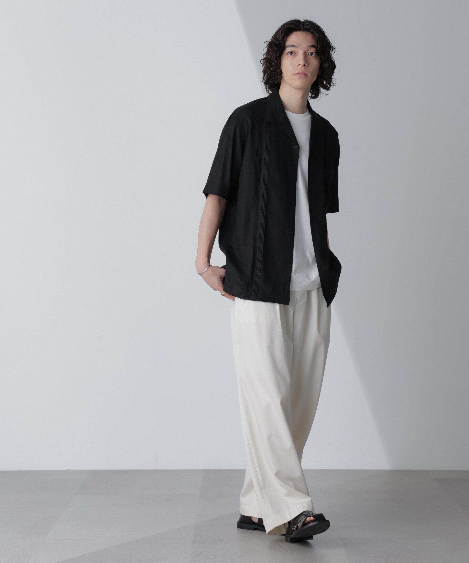 nano･universe「スタイリッシュキューバシャツ 半袖」|シャツ・ブラウス|