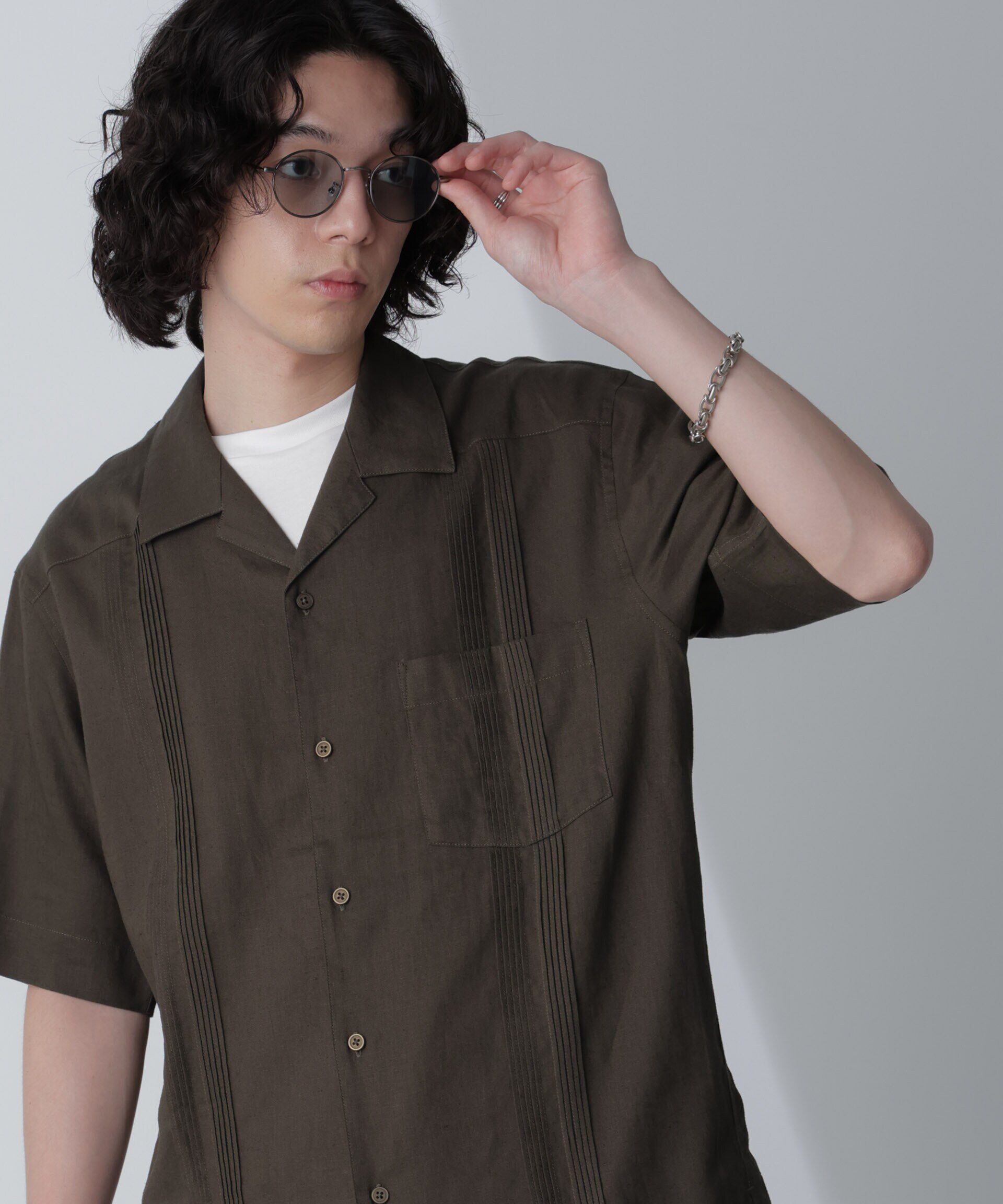 nano･universe「スタイリッシュキューバシャツ 半袖」|シャツ・ブラウス|