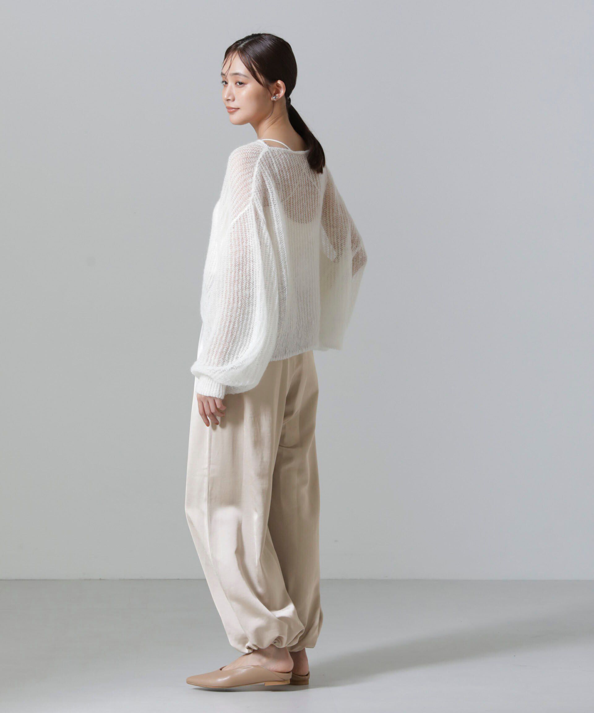 nano･universe「2WAYサテンワイドパンツ」|チノ|