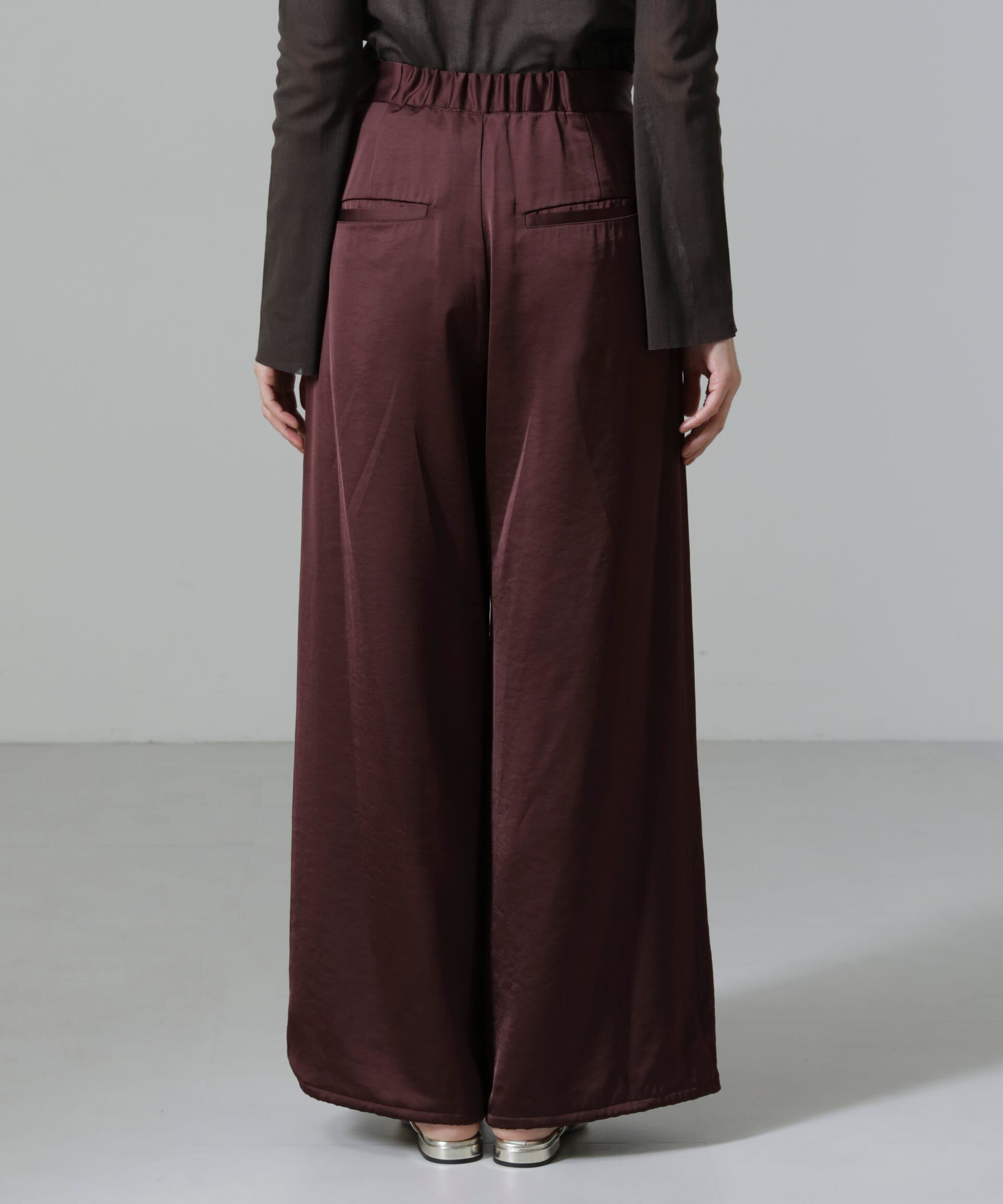 nano･universe「2WAYサテンワイドパンツ」|チノ|