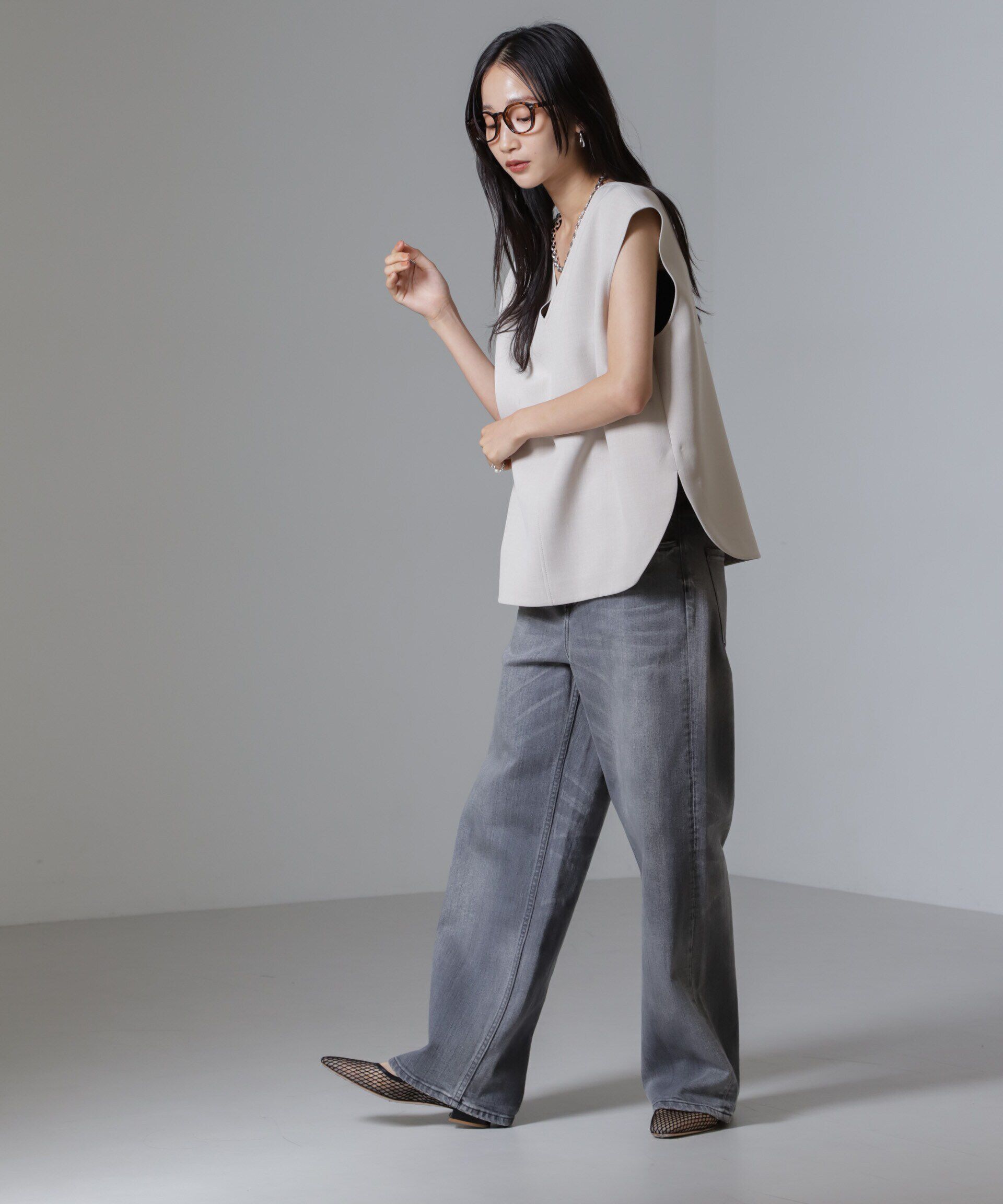 nano･universe「Reflax(R)ダブルクロス2wayベスト」|テーラードジャケット|