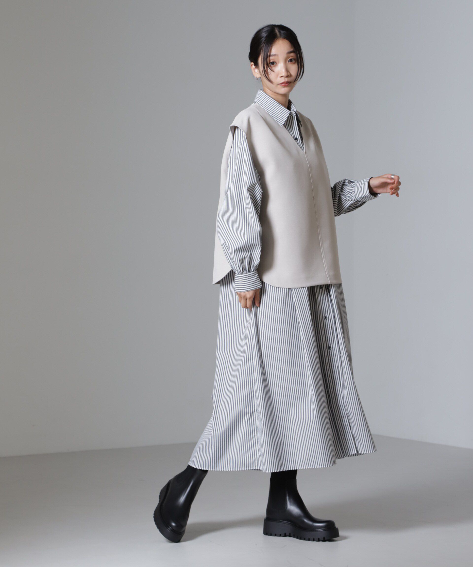 nano･universe「Reflax(R)ダブルクロス2wayベスト」|テーラードジャケット|