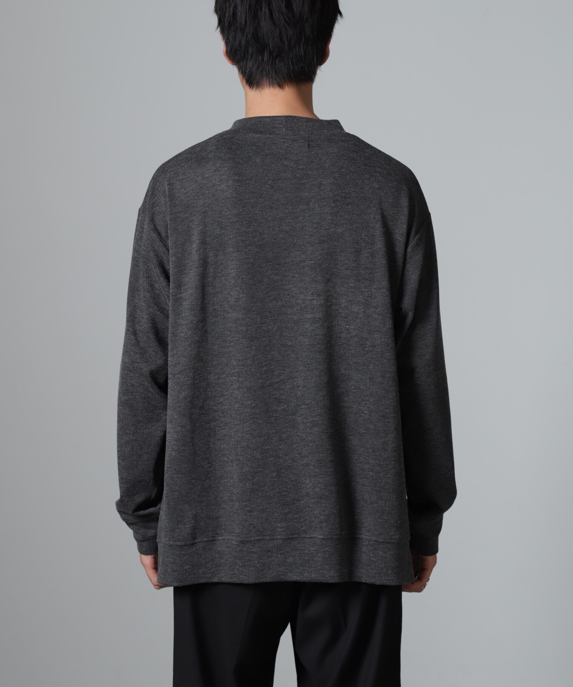 nano･universe「WEB限定/ストレッチテレコモックネックプルオーバー 長袖」|Tシャツ・カットソー|