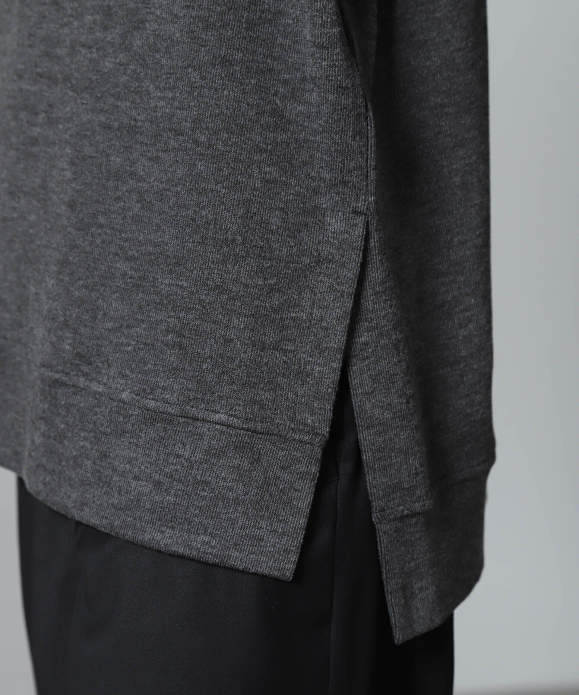 nano･universe「WEB限定/ストレッチテレコモックネックプルオーバー 長袖」|Tシャツ・カットソー|