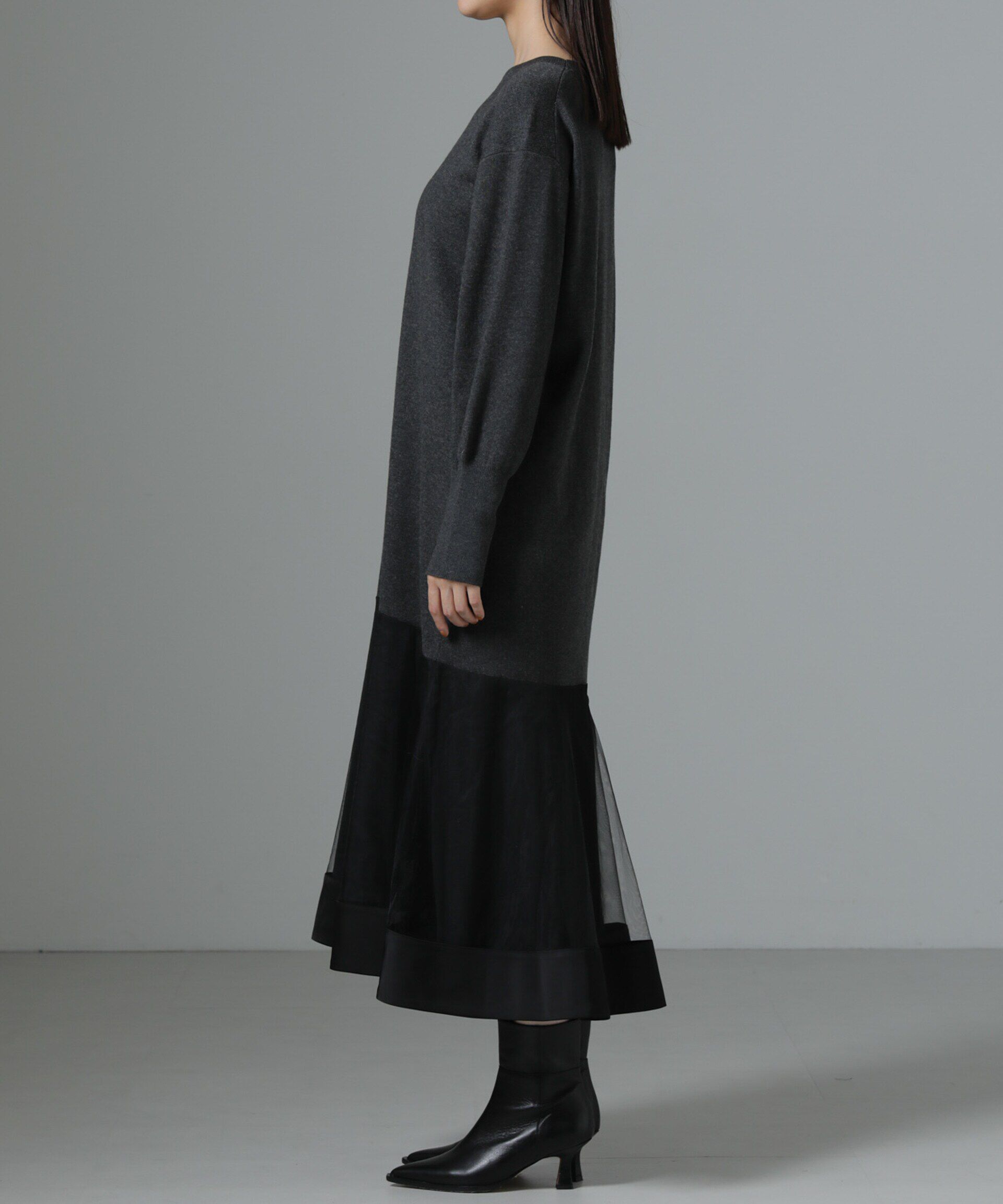 nano･universe「チュールスカートドッキングニットワンピース」|ワンピース|